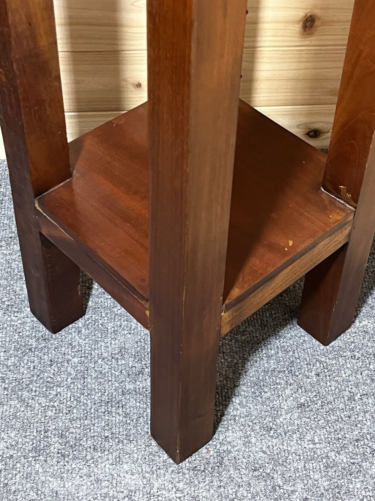 Vintage Narrow End Table with Drawer and Bottom Shelf 29 3/4” Tall