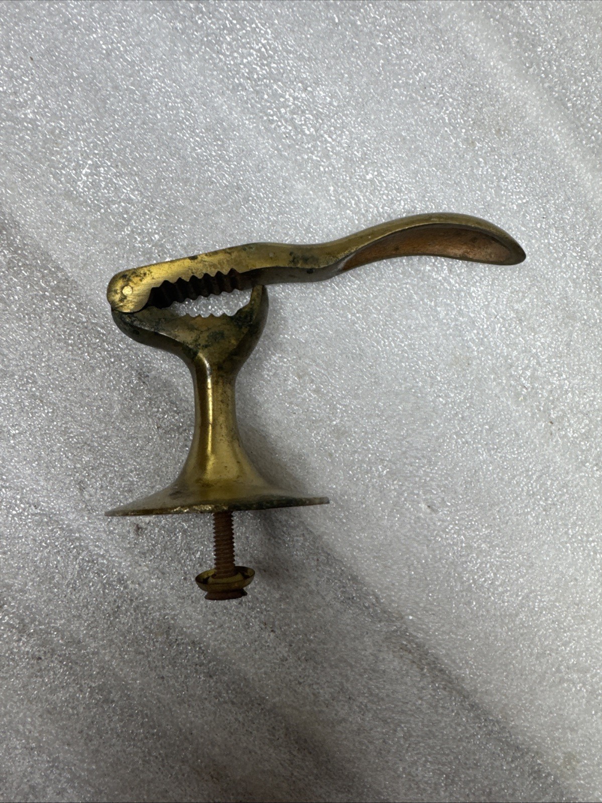 Mid Century Ernest Sohn Danish Genuine Walnut Brass Nut Cracker Vintage